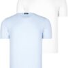 DUAL SET T8569 DEWBERRY BIKE COLLAR MENS T-SHIRT-BLUE-WHITE