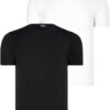 DUAL SET T8569 DEWBERRY BIKE COLLAR MENS T-SHIRT-DARK BLACK-WHITE