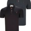 DUAL SET T8582 DEWBERRY FÉRFI PÓLÓ-FEKETE-ANTRACIT