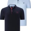 DUAL SET T8582 DEWBERRY FÉRFI PÓLÓ-TENGERÉSZKÉK-BABA KÉK