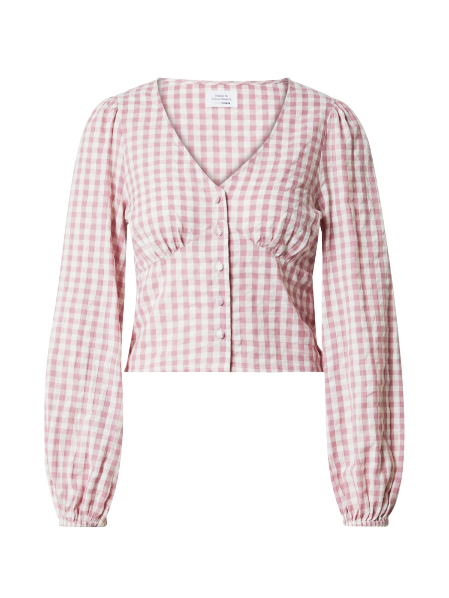 Daahls by Emma Roberts exclusively for ABOUT YOU Blúz 'Hailey'  fáradt rózsaszín / fehér-Hungary