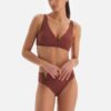 Dagi Brown háromszög széles V dróthuzal bikini felső
