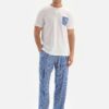 Dagi Ecru Crew Neck Short Sleeved Six Woven Pajamas Set