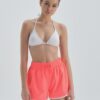 Dagi Fuchsia Elastic Waist Micro Marine Shorts