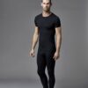 Dagi Men's Black Crew Neck Short Sleeve Top Thermal Underwear