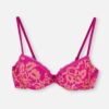 Dagi Pink Heart Detailed Covered Lace Bra