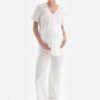 Dagi White Modal Maternity Pajama Pants