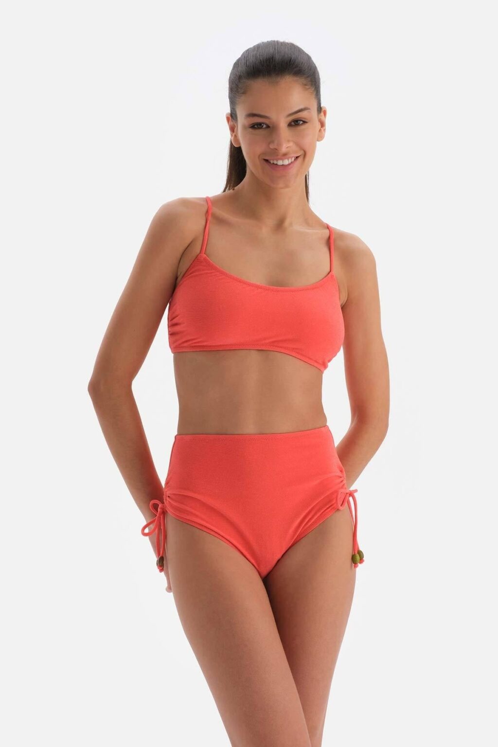 Dagi narancssárga magas derekú bikini alsó