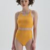 Dagi sárga magas derékú bikini alsó