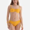 Dagi sárga pánt nélküli bikini felső