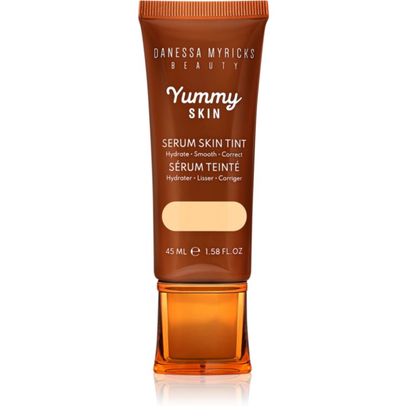 Danessa Myricks Beauty Yummy Skin Serum Skin Tint bőrsimító hatású hidratáló alapozó árnyalat 1 - Very Fair Skin With Golden-Yellow Undertones 45 ml-Ár