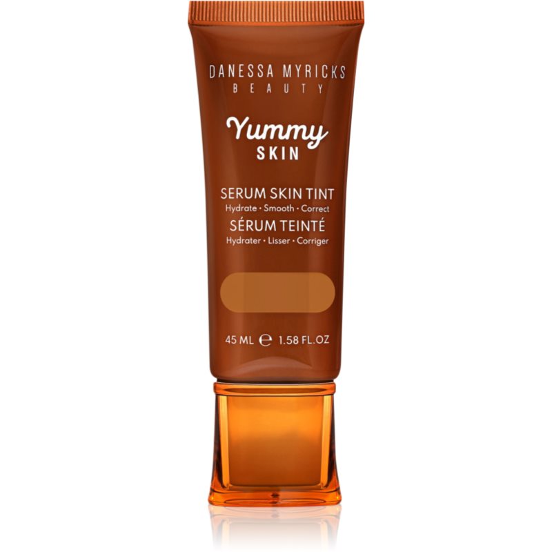 Danessa Myricks Beauty Yummy Skin Serum Skin Tint bőrsimító hatású hidratáló alapozó árnyalat 11 - Tan to Dark Skin with Neutral Olive Undertones 45 m