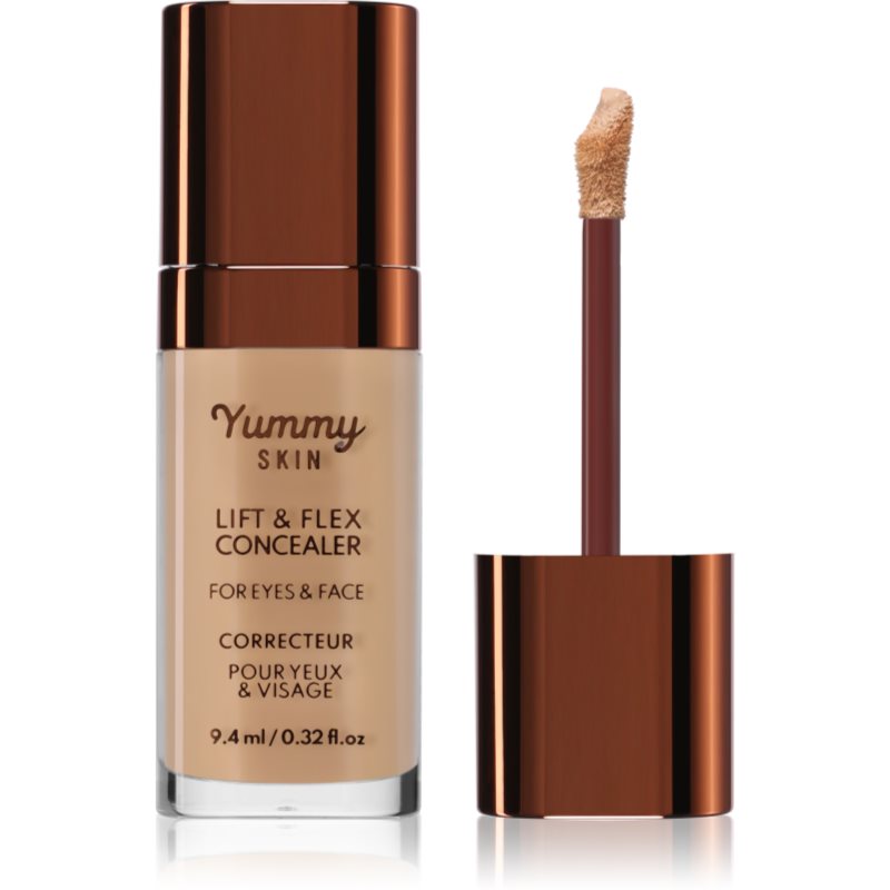 Danessa Myricks Beauty Yummy Skin Skin & Flex Concealer folyékony korrektor matt hatással árnyalat 8 - Medium With Golden Olive Undertones 9.4 ml