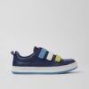 Dark Blue Boys' Leather Camper Sneakers - Boys