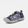 Dark Blue Girls' Floral Keen Sandals - Unisex