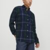 Dark Blue Men's Plaid Shirt Jack & Jones Brook - Men's