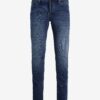 Dark Blue Men's Slim Fit Jeans Jack & Jones Glenn - Men's