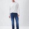 Dark Blue Mens Slim Fit Jeans - Men