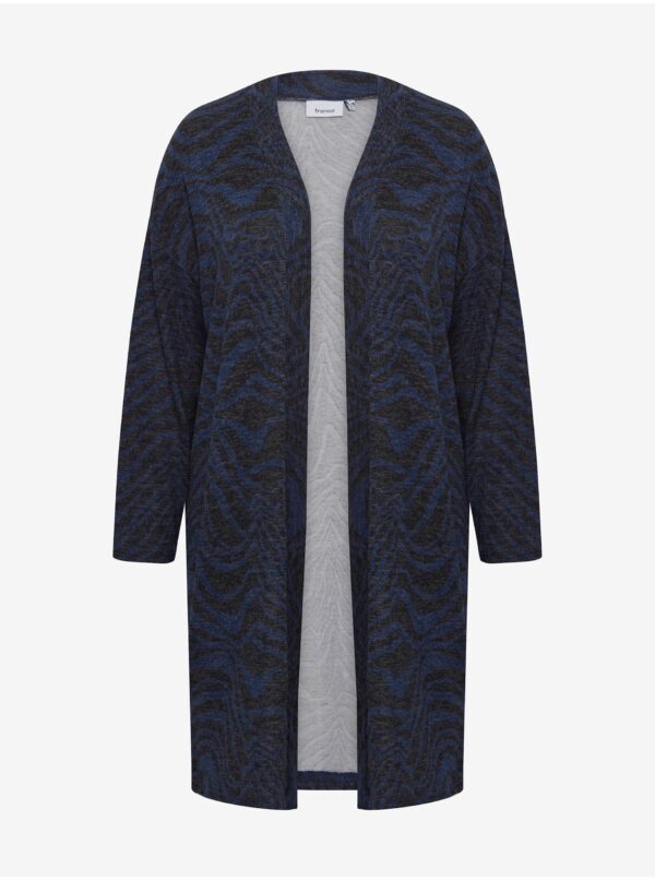 Dark Blue Patterned Ladies Cardigan Fransa - Ladies