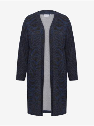 Dark Blue Patterned Ladies Cardigan Fransa - Ladies