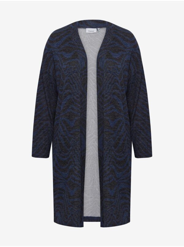 Dark Blue Patterned Ladies Cardigan Fransa - Ladies