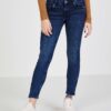 Dark Blue Skinny Fit Jeans Jeans Lola Zipper - Women