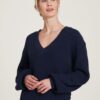 Dark Blue Women's Ribbed Sweater Tranquillo - Women