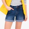 Dark Blue Womens Short Denim Shorts Brakeburn - Women
