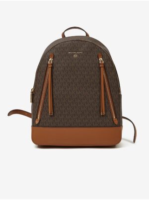 Dark Brown Women's Patterned Backpack Michael Kors - Women