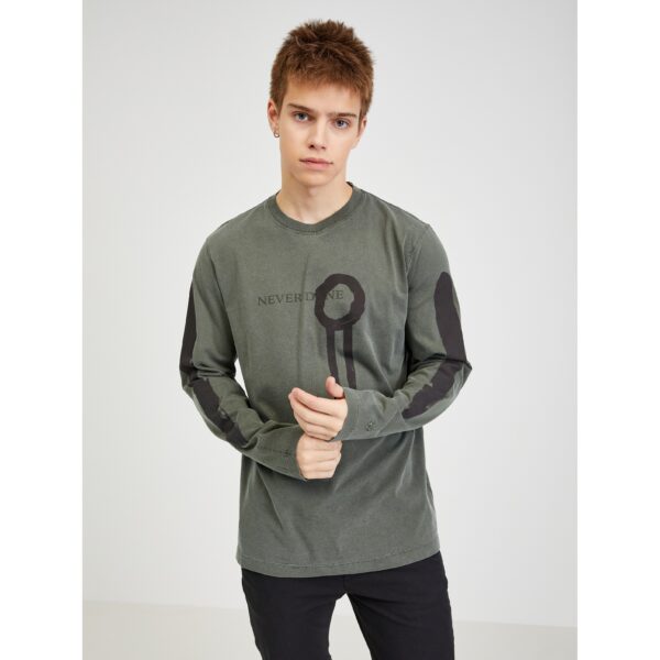 Dark Green Men's Long Sleeve T-Shirt Diesel - Men