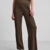 Dark Green Ribbed Loose Pants Pieces Molly - Women