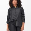 Dark Grey Denim Shirt ONLY CARMAKOMA Canto - Women