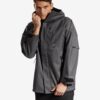 Dark Grey Men's Heather Hooded Jacket Reebok DMX HD SHELL MID JK - Men's