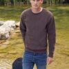 Dark Grey Men's Sweatshirt Set-in Sweat Fruit of the Loom