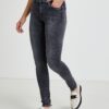 Dark Grey Womens Slim Fit Jeans Jeans Regent - Women