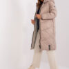 Dark beige winter jacket with hood SUBLEVEL