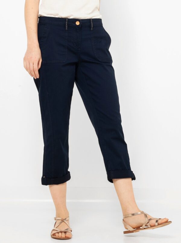 Dark blue 3/4 trousers CAMAIEU - Ladies