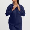 Dark blue Hoodie Dress Fransa - Women