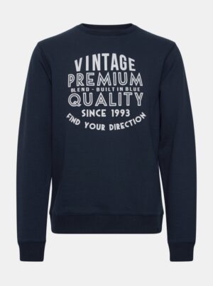 Dark blue Sweatshirt with Blend print - Men