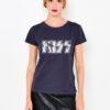 Dark blue T-shirt with print CAMAIEU - Women