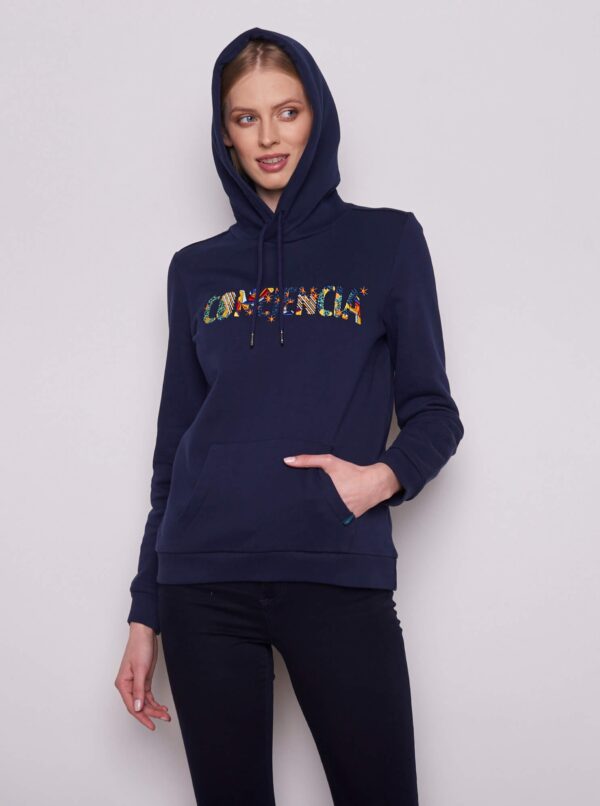 Dark blue Womens Hoodie Tranquillo - Women