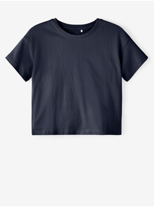 Dark blue basic t-shirt name it Vita - Girls