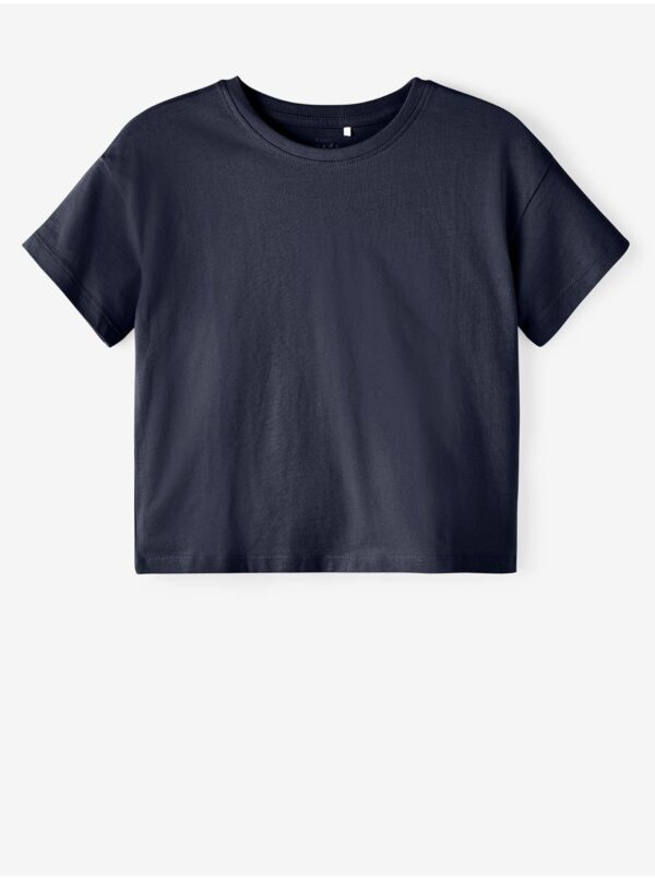 Dark blue basic t-shirt name it Vita - Girls