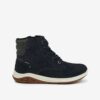Dark blue boys' ankle leather winter boots Richter - Boys