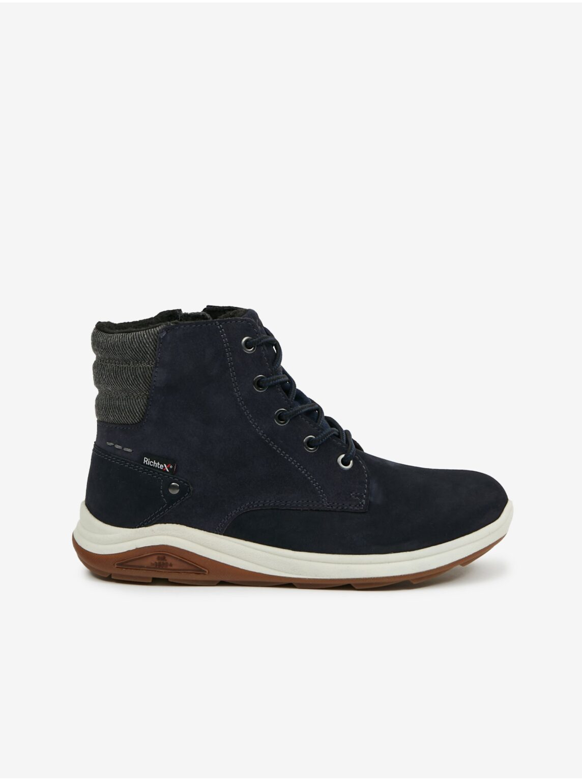 Dark blue boys' ankle leather winter boots Richter - Boys