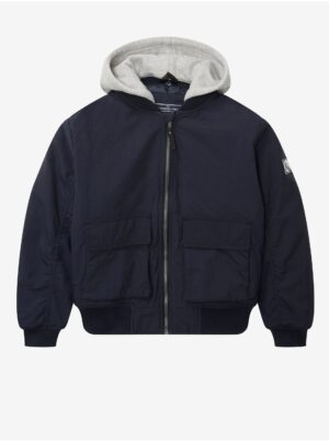 Dark blue boys' light jacket with hood Tom Tailor - Boys