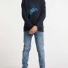 Dark blue boys' sweatshirt with Ragwear Yanis print - Boys