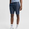 Dark blue chino shorts with linen Selected Homme Clay - Men