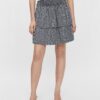 Dark blue floral skirt Pieces Laoise - Women