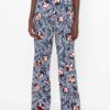 Dark blue floral trousers CAMAIEU - Women